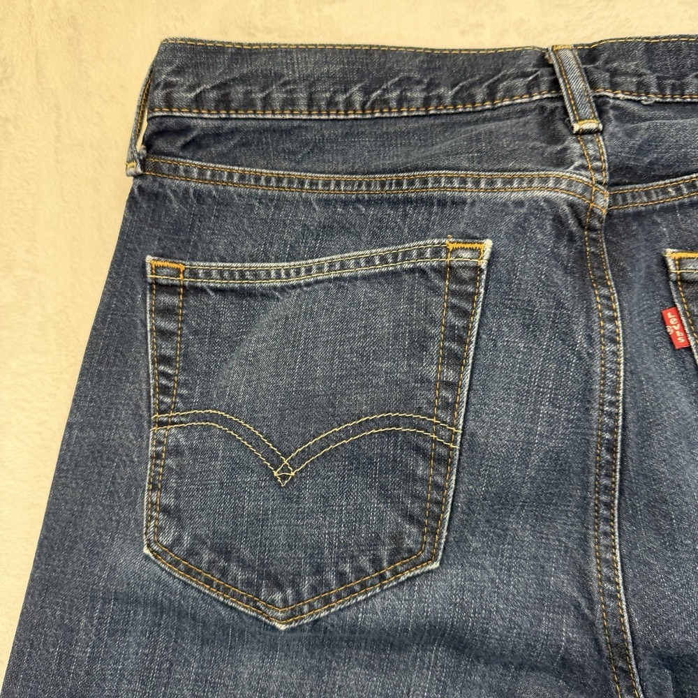 Levi's 527 Slim Bootcut Jeans Mens W34 L32 Light Blue Denim Casual Western - Picture 10 of 12
